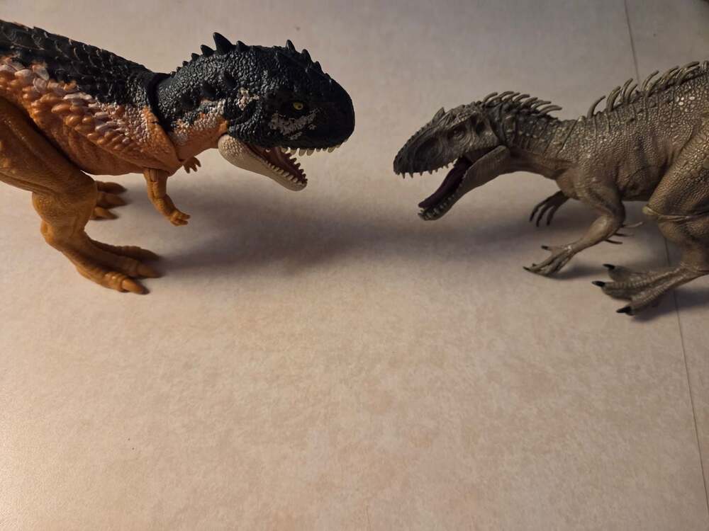 Lot of 2: Realistic Dinosaur Indominus Rex 13.4" Hinged Jaw Prehistoric Action F